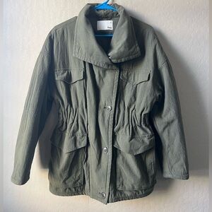 Wilfred Free Ruby Jacket Aritzia Green Lined 100% Cotton Size Small